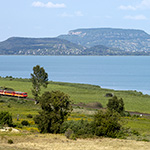 The northern shore of the lake