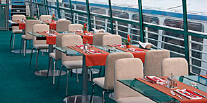 Lunch and dinner on board